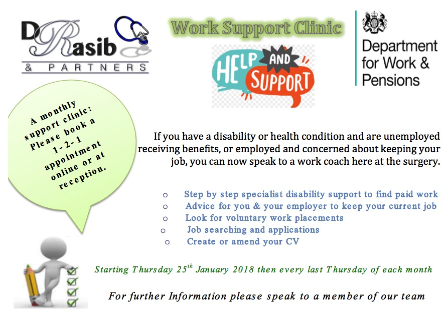 Work Support Clinic Flyer